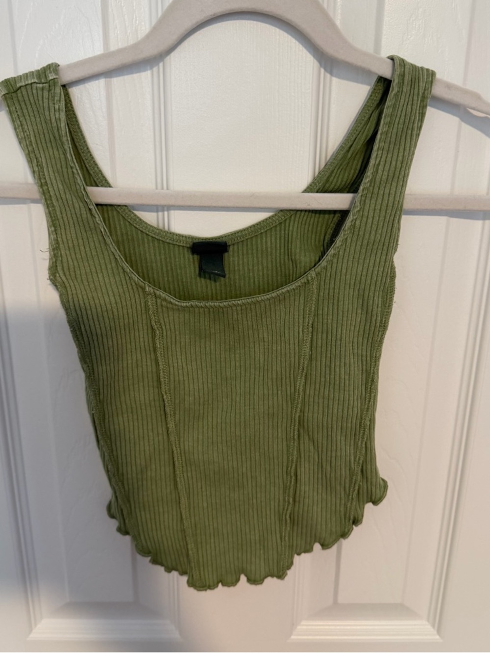 wild fable Olive Green Ribbed Scoop Tank